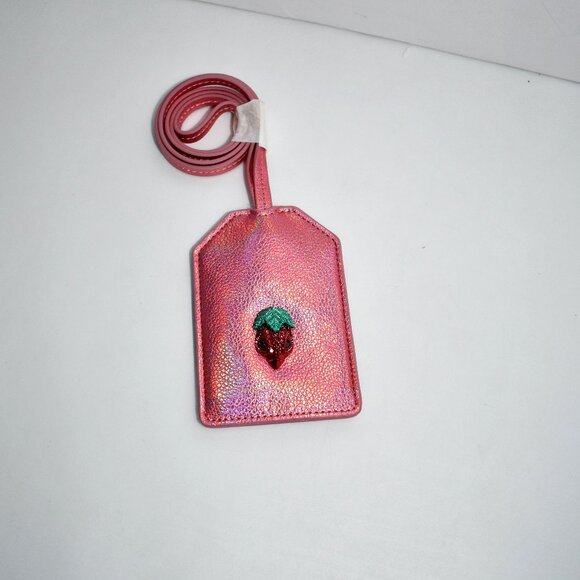 Kurt Geiger London Southbank Metallic Strawberry Tag Lanyard #3591655979 NWT - Picture 1 of 4